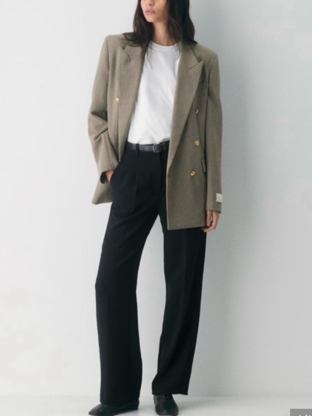 Aritzia Black Effortless Pant “Wider”